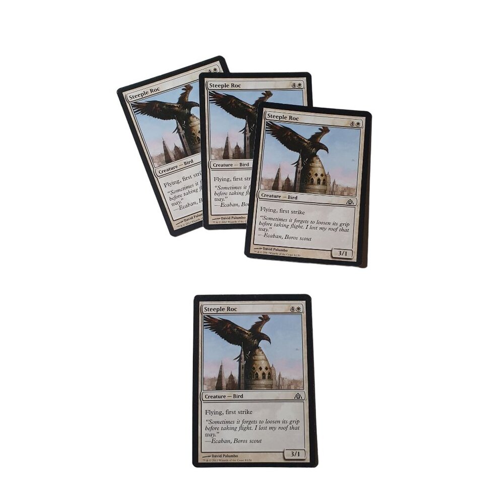 Magic the Gathering Steeple Roc 8/156 Card 4X Bird Flying First Strike 3/1